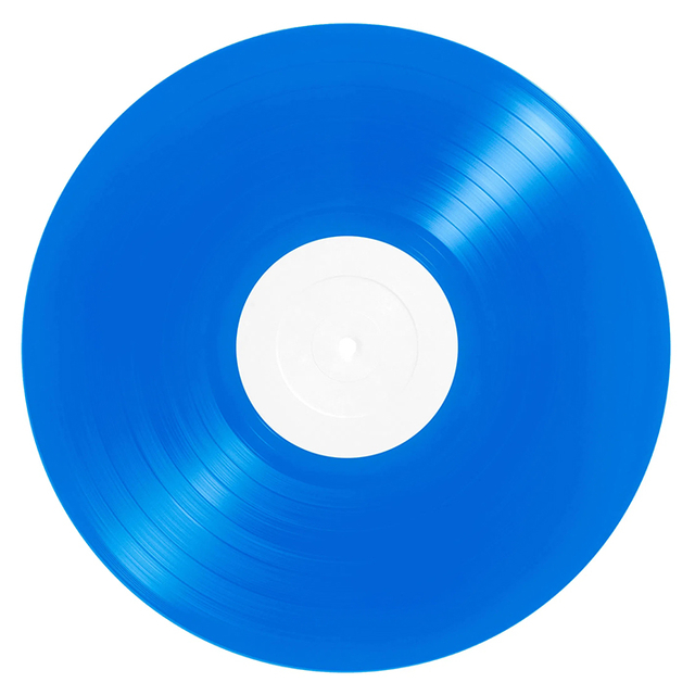 Prensado de discos de vinilo azul de 10 "